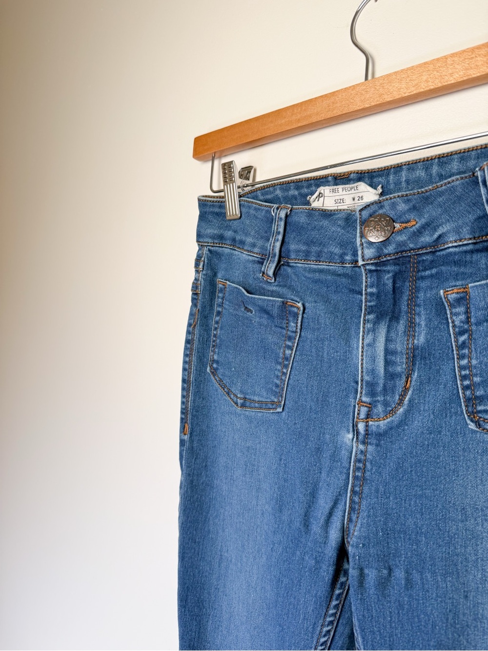 Free People Blue Denim Skinny Jeans